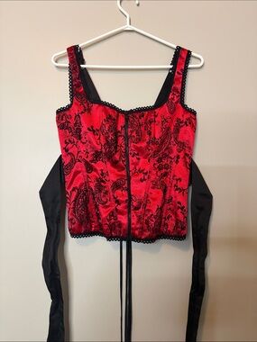 Shirley of Hollywood Paisley print Corset